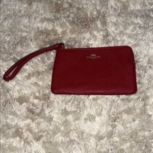 Coach Scarlet Leather Wristlet